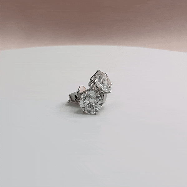 Moissanite - white gold Earrings_1
